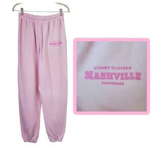 Stoney Clover Lane x Nashville Jogger Sweatpants Pink Logo Size S-M Pastelcore